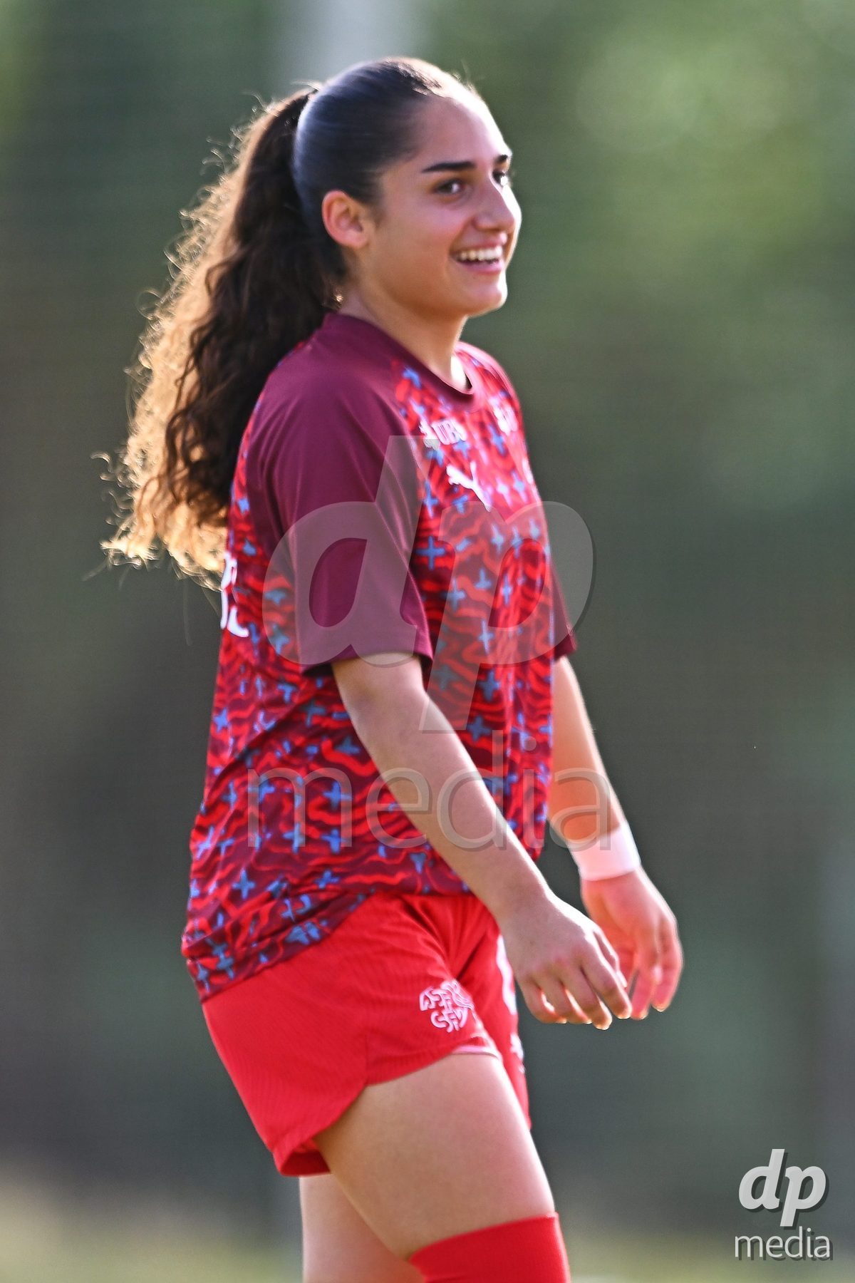 OLIVA NOVA, SPAIN - OCTOBER 24: Ilaria Nerea Maddaloni of Switzerland during the International Women's Friendly match between Switzerland U17 and Hungary U17 at Oliva Nova Sports Center on October 24, 2026 in Oliva Nova, Spain.