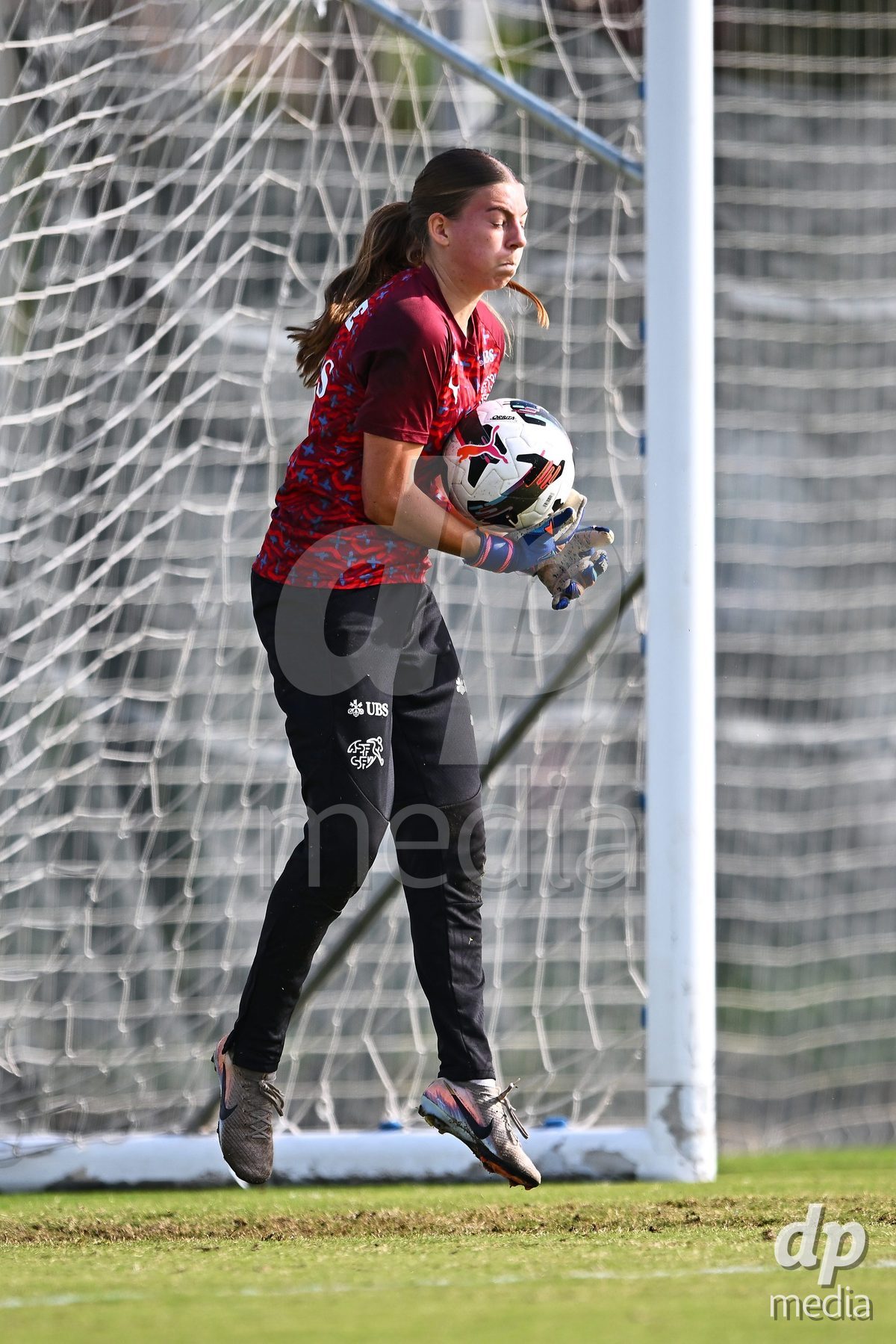 OLIVA NOVA, SPAIN - OCTOBER 24: Mara Paul Goalkeeper of Switzerland during the International Women's Friendly match between Switzerland U17 and Hungary U17 at Oliva Nova Sports Center on October 24, 2026 in Oliva Nova, Spain.