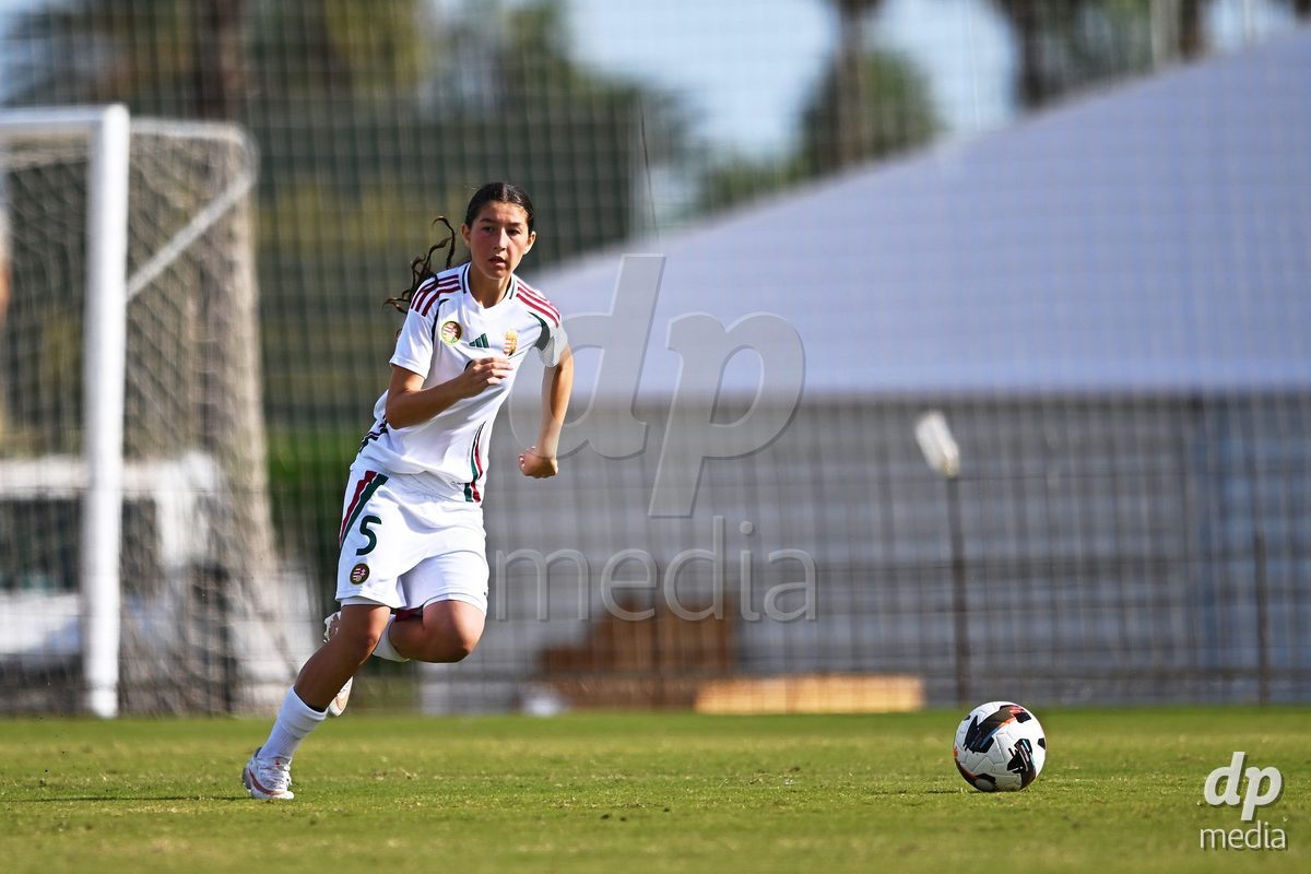 OLIVA NOVA, SPAIN - OCTOBER 24: Eszter Juhasz of Hungary during the International Women's Friendly match between Switzerland U17 and Hungary U17 at Oliva Nova Sports Center on October 24, 2026 in Oliva Nova, Spain.