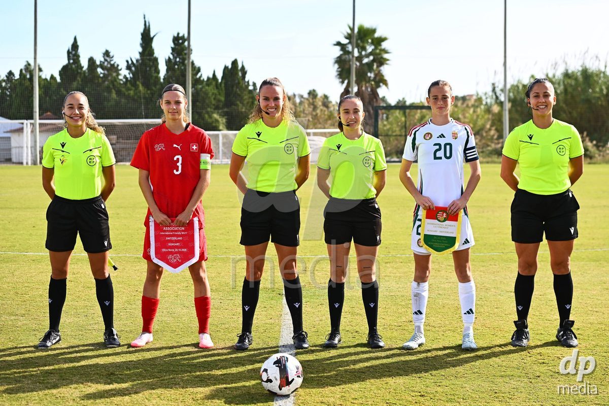 OLIVA NOVA, SPAIN - OCTOBER 24: International Women's Friendly match between Switzerland U17 and Hungary U17 at Oliva Nova Sports Center on October 24, 2026 in Oliva Nova, Spain.