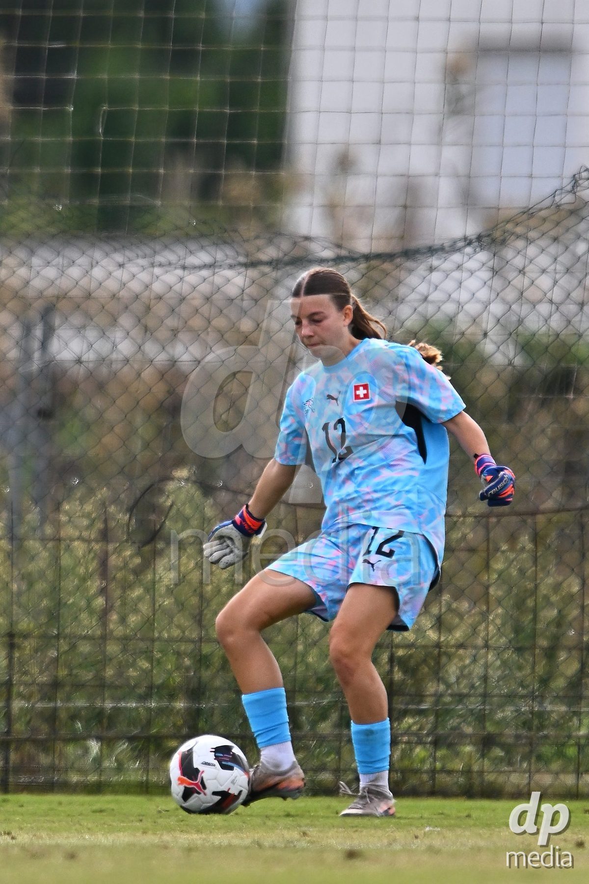 OLIVA NOVA, SPAIN - OCTOBER 24: Mara Paul Goalkeeper of Switzerland during the International Women's Friendly match between Switzerland U17 and Hungary U17 at Oliva Nova Sports Center on October 24, 2026 in Oliva Nova, Spain.