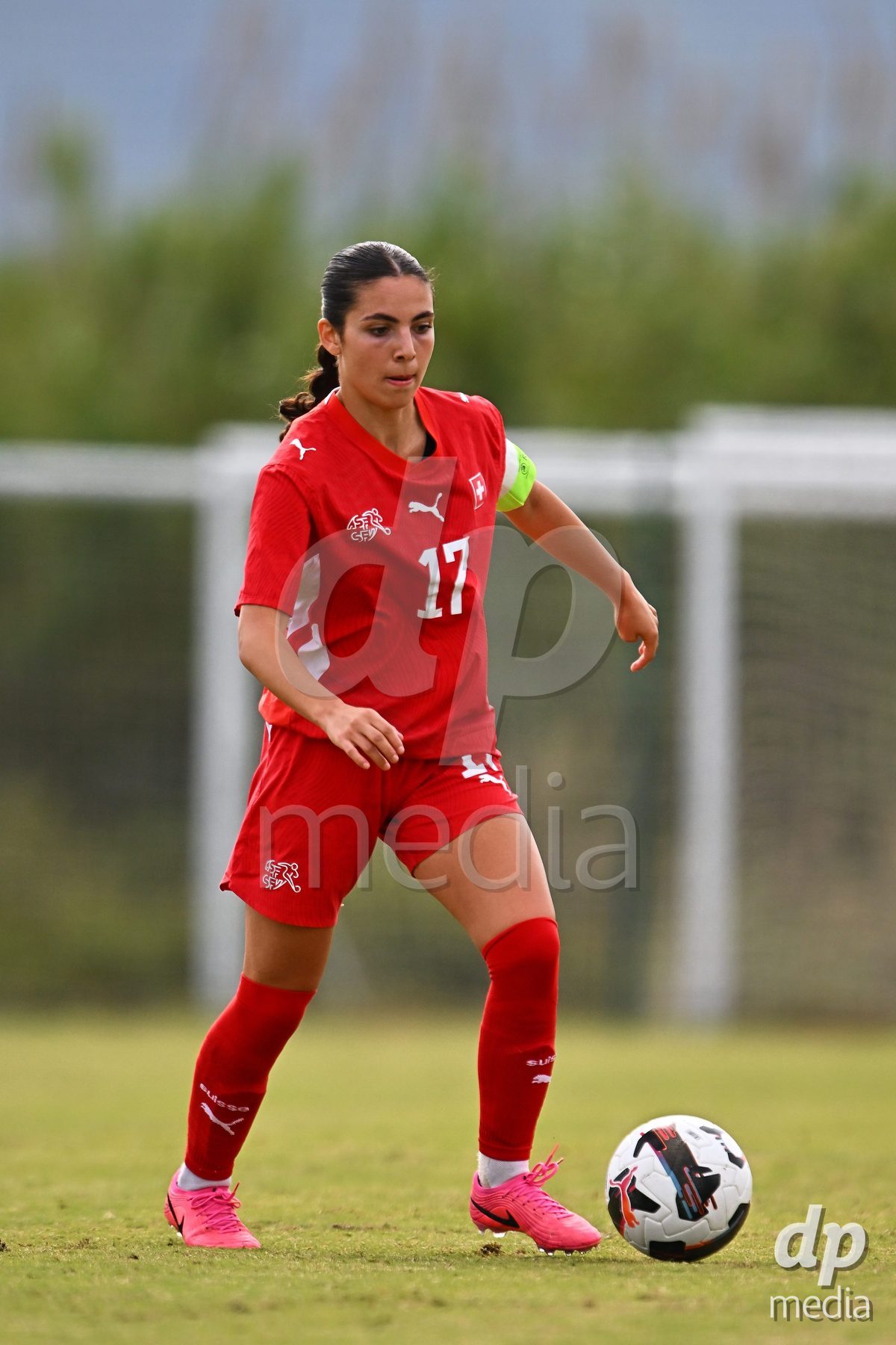 OLIVA NOVA, SPAIN - OCTOBER 24: Kira Konig of Switzerland during the International Women's Friendly match between Switzerland U17 and Hungary U17 at Oliva Nova Sports Center on October 24, 2026 in Oliva Nova, Spain.