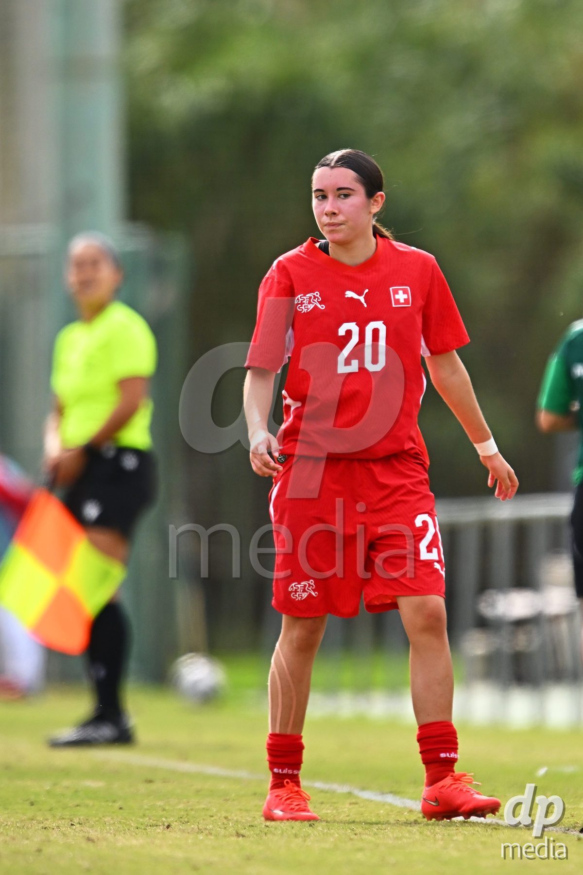 OLIVA NOVA, SPAIN - OCTOBER 24: Lucie Klopfenstein of Switzerland during the International Women's Friendly match between Switzerland U17 and Hungary U17 at Oliva Nova Sports Center on October 24, 2026 in Oliva Nova, Spain.