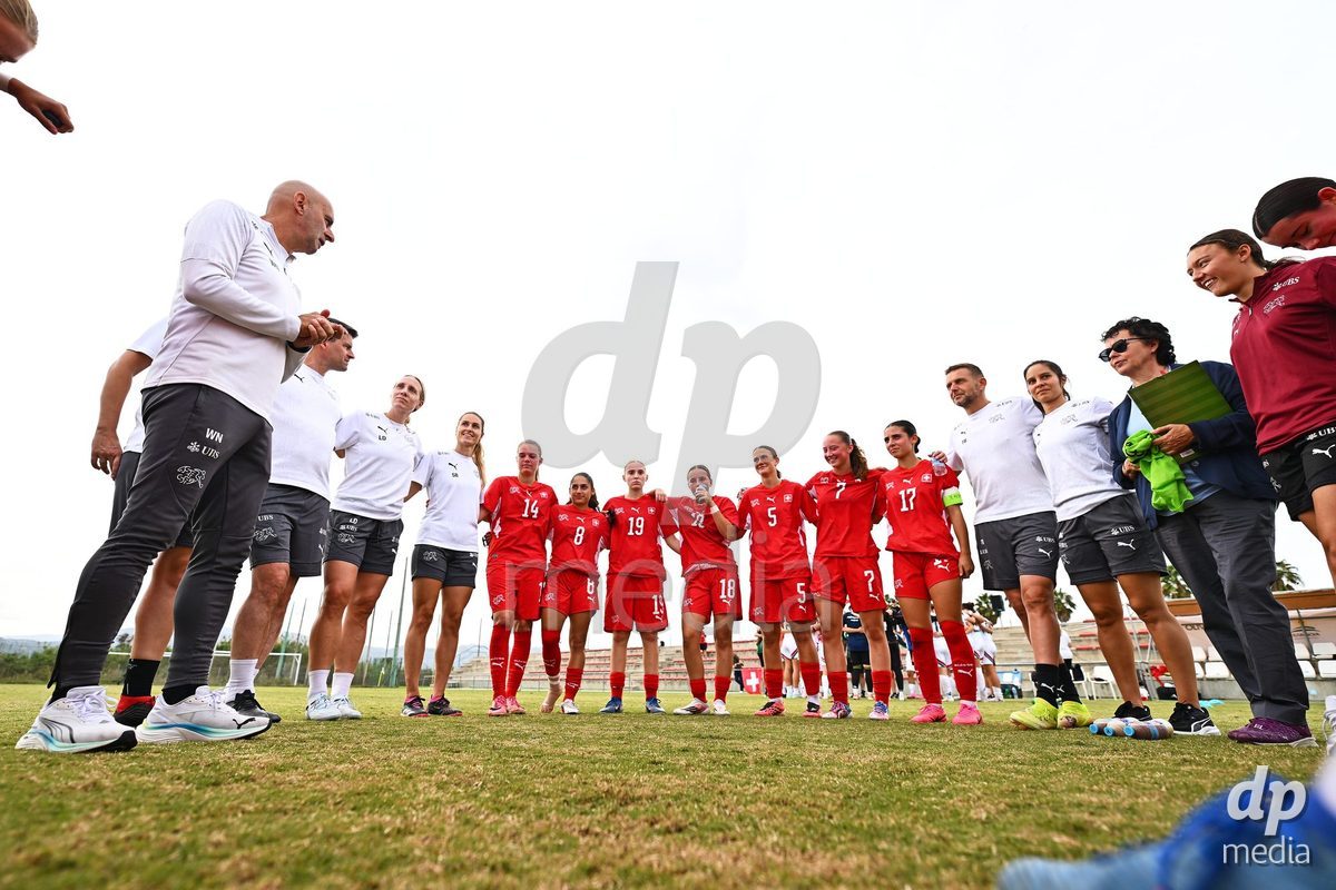 OLIVA NOVA, SPAIN - OCTOBER 24: International Women's Friendly match between Switzerland U17 and Hungary U17 at Oliva Nova Sports Center on October 24, 2026 in Oliva Nova, Spain.