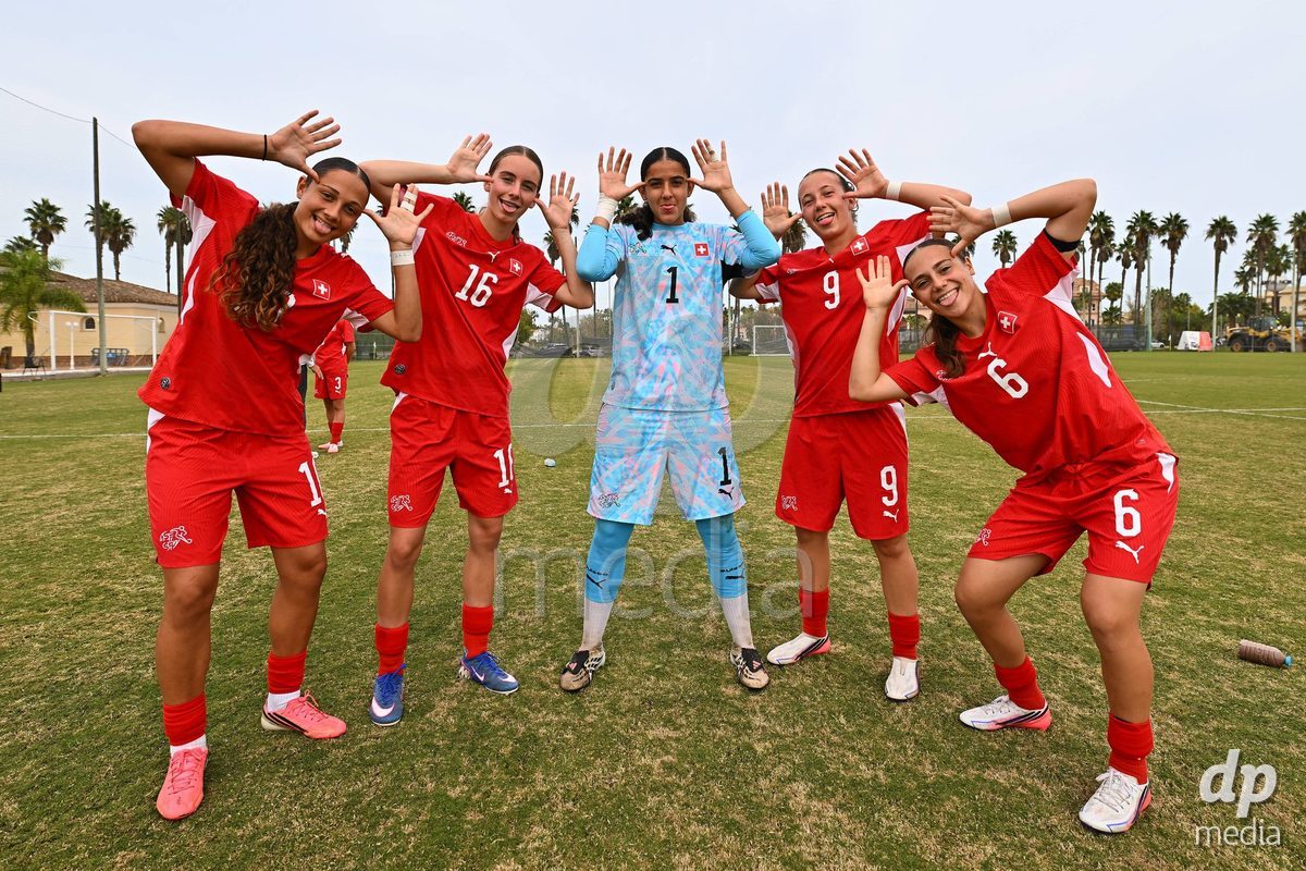 OLIVA NOVA, SPAIN - OCTOBER 24: International Women's Friendly match between Switzerland U17 and Hungary U17 at Oliva Nova Sports Center on October 24, 2026 in Oliva Nova, Spain.