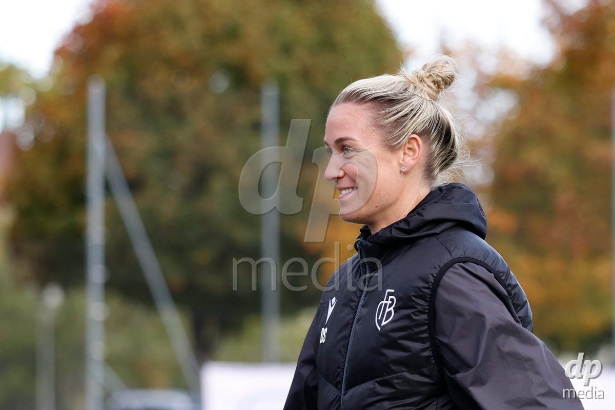 AARAU, SWITZERLAND - OCTOBER 24: Danique Stein of FC Basel 1893 prior the AXA Women's Cup match between FC Aarau Frauen and FC Basel 1893 at Sportanlage Schachen on October 24, 2026 in Aarau, Switzerland.