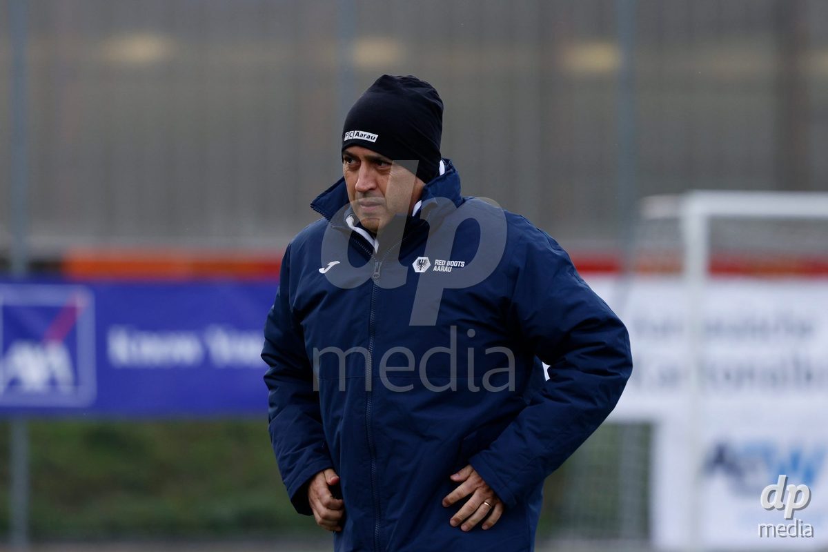 AARAU, SWITZERLAND - OCTOBER 24: Eduardo Barrera of FC Aarau Frauen prior the AXA Women's Cup match between FC Aarau Frauen and FC Basel 1893 at Sportanlage Schachen on October 24, 2026 in Aarau, Switzerland.