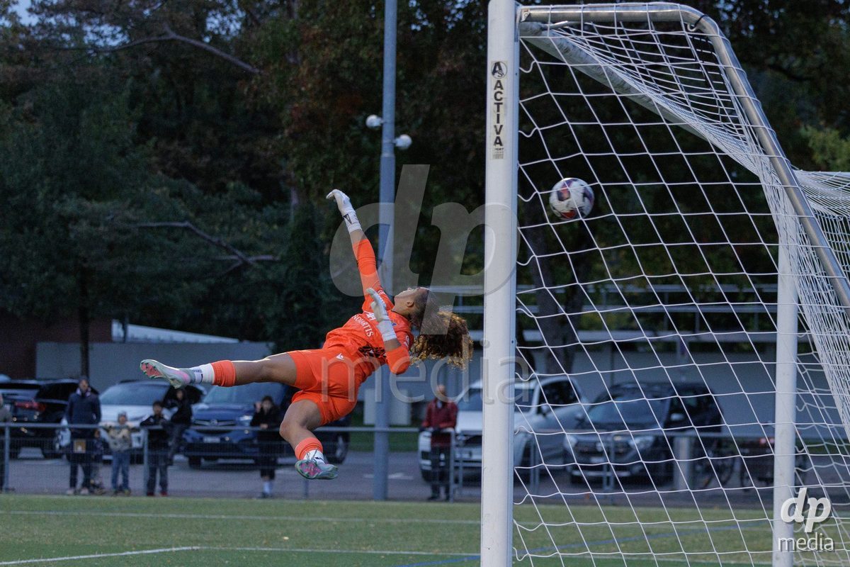 AARAU, SWITZERLAND - OCTOBER 24: Selina Wolfle of FC Basel 1893 conseeding the third goal of FC Aarau Frauen during the AXA Women's Cup match between FC Aarau Frauen and FC Basel 1893 at Sportanlage Schachen on October 24, 2026 in Aarau, Switzerland.
