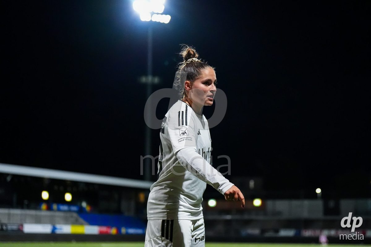 WIL, SWITZERLAND - OCTOBER 24: Jennifer Wyss of FC Wil looks on during the AXA Women's Cup match between FC Wil 1900 and Servette FC Chenois Feminin at Lidl Sportpark on October 24, 2026 in Wil, Switzerland.