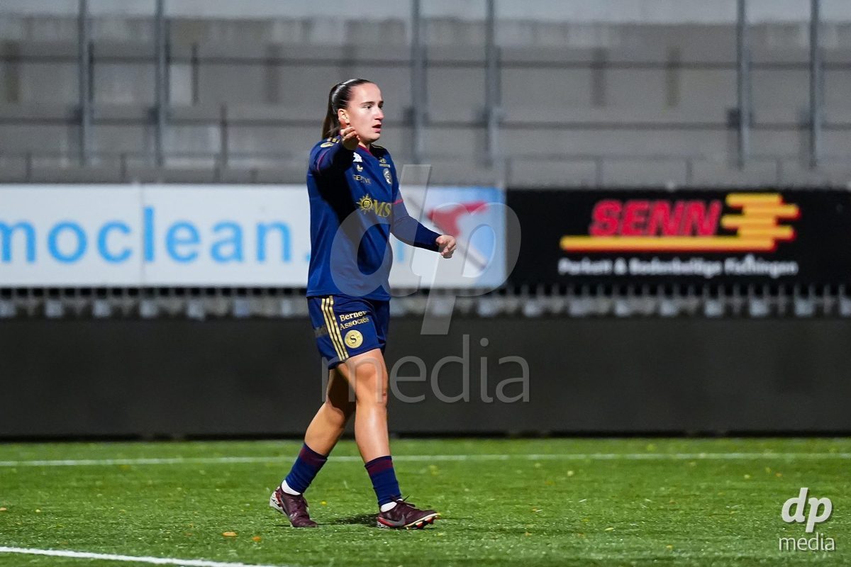 WIL, SWITZERLAND - OCTOBER 24: Magdalena Sobal of Servette FC Chenois Feminin reacts during the AXA Women's Cup match between FC Wil 1900 and Servette FC Chenois Feminin at Lidl Sportpark on October 24, 2026 in Wil, Switzerland.