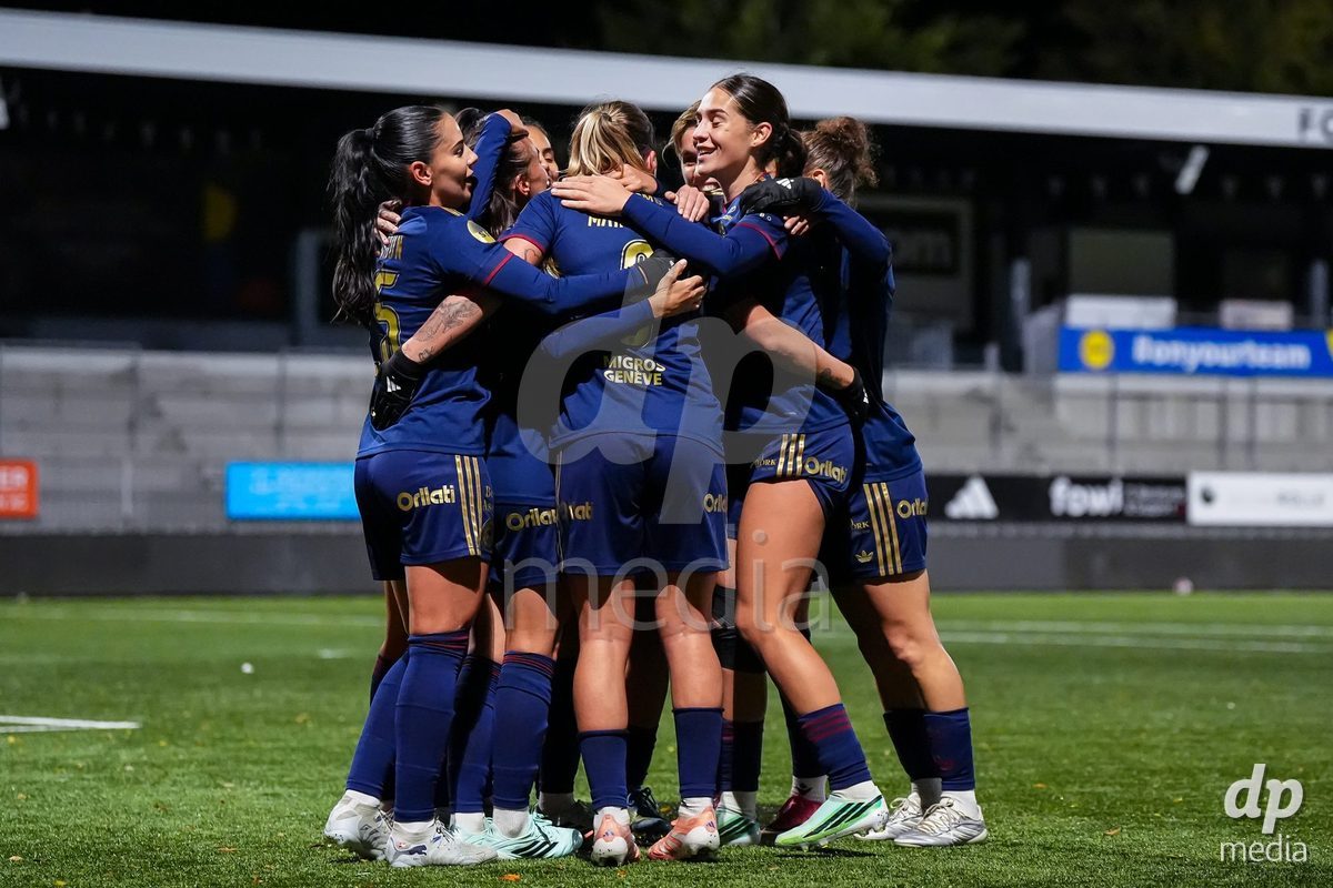WIL, SWITZERLAND - OCTOBER 24: Joana Marchao of Servette FC Chenois Feminin celebrates the fifth team goal during the AXA Women's Cup match between FC Wil 1900 and Servette FC Chenois Feminin at Lidl Sportpark on OctoberJoana Marchao of Servette FC Chenois Feminin 24, 2026 in Wil, Switzerland.