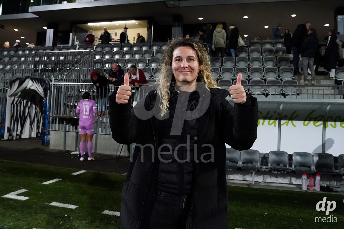 WIL, SWITZERLAND - OCTOBER 24: Marta Peiro of Servette after the victory during the AXA Women's Cup match between FC Wil 1900 and Servette FC Chenois Feminin at Lidl Sportpark on October 24, 2026 in Wil, Switzerland.
