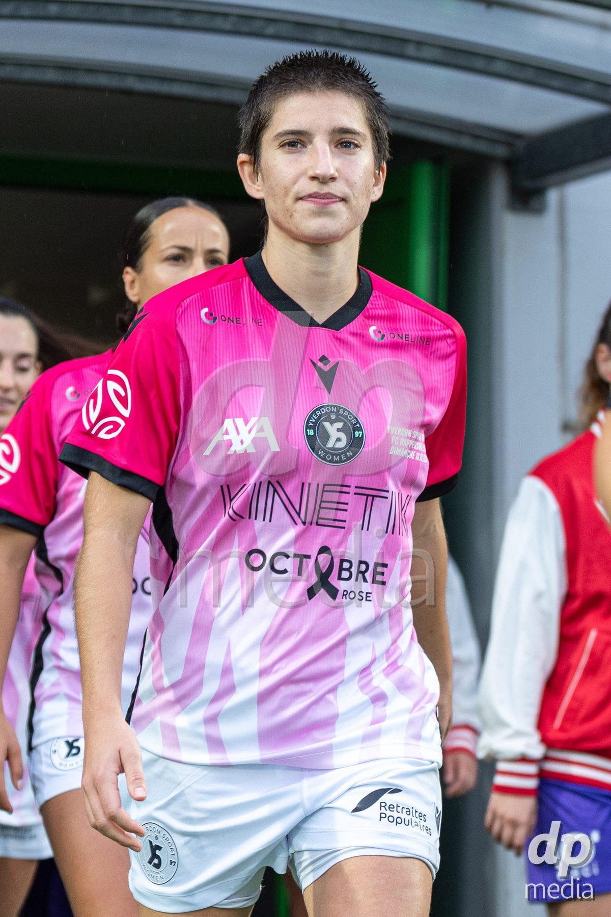 YVERDON-LES-BAINS, SWITZERLAND - OCTOBER 18: Laura Tufo of Yverdon Sport Women  during the AXA Women's Super League match between FC Yverdon Women and FC Rapperswil-Jona at Stade Municipal on October 18, 2026 in Yverdon-les-Bains, Switzerland.