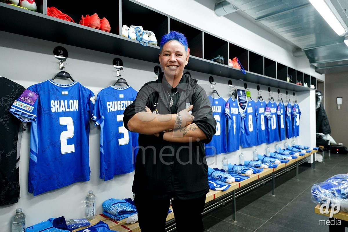 SION, SWITZERLAND - OCTOBER 13: Staff of Israel prior to the FIFA Women´s World Cup European Qualifiers match between Switzerland and Israel at Stade de Tourbillon on October 13, 2026 in Sion, Switzerland.