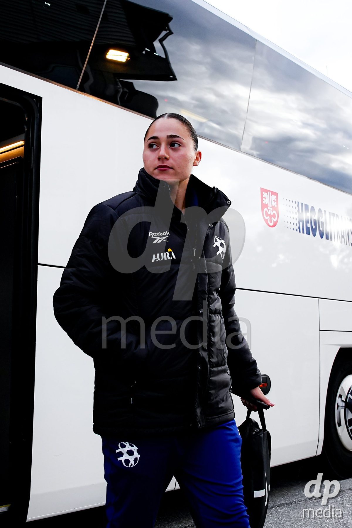 SION, SWITZERLAND - OCTOBER 13: Players of Israel arrival during the FIFA Women´s World Cup European Qualifiers match between Switzerland and Israel at Stade de Tourbillon on October 13, 2026 in Sion, Switzerland.