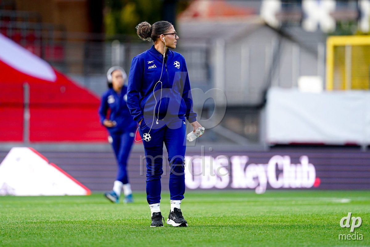 SION, SWITZERLAND - OCTOBER 13: Players of Israel arrival during the FIFA Women´s World Cup European Qualifiers match between Switzerland and Israel at Stade de Tourbillon on October 13, 2026 in Sion, Switzerland.