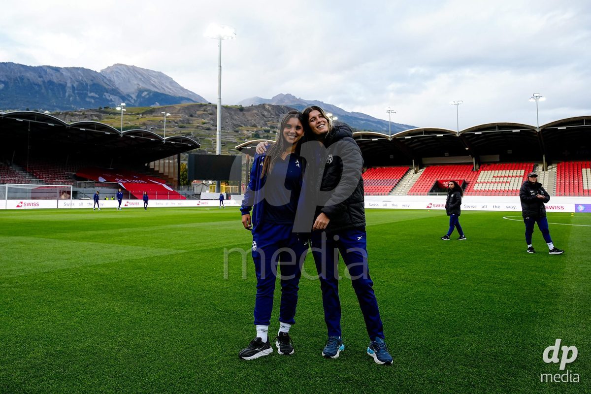 SION, SWITZERLAND - OCTOBER 13: Players of Israel arrival during the FIFA Women´s World Cup European Qualifiers match between Switzerland and Israel at Stade de Tourbillon on October 13, 2026 in Sion, Switzerland.