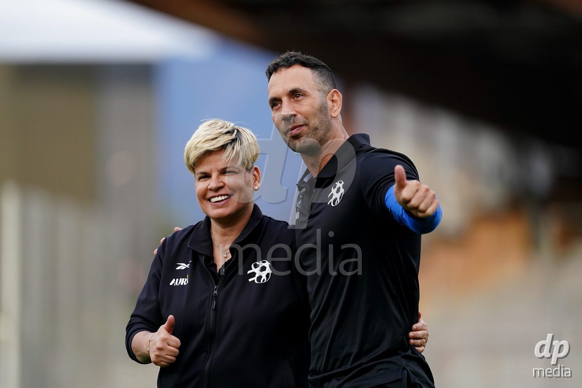 SION, SWITZERLAND - OCTOBER 13: Staff of Israel during the FIFA Women´s World Cup European Qualifiers match between Switzerland and Israel at Stade de Tourbillon on October 13, 2026 in Sion, Switzerland.