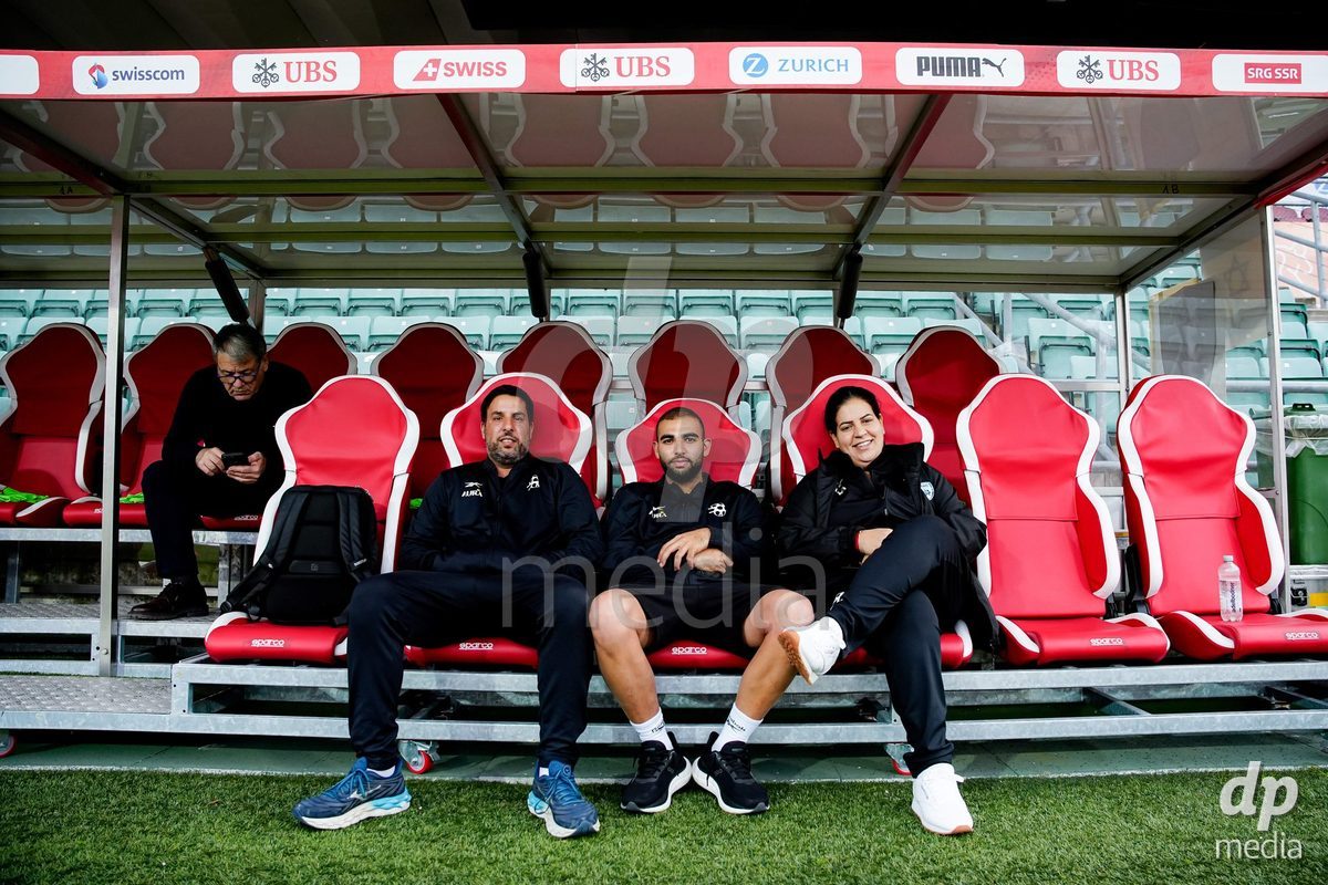 SION, SWITZERLAND - OCTOBER 13: Staff of Israel during the FIFA Women´s World Cup European Qualifiers match between Switzerland and Israel at Stade de Tourbillon on October 13, 2026 in Sion, Switzerland.