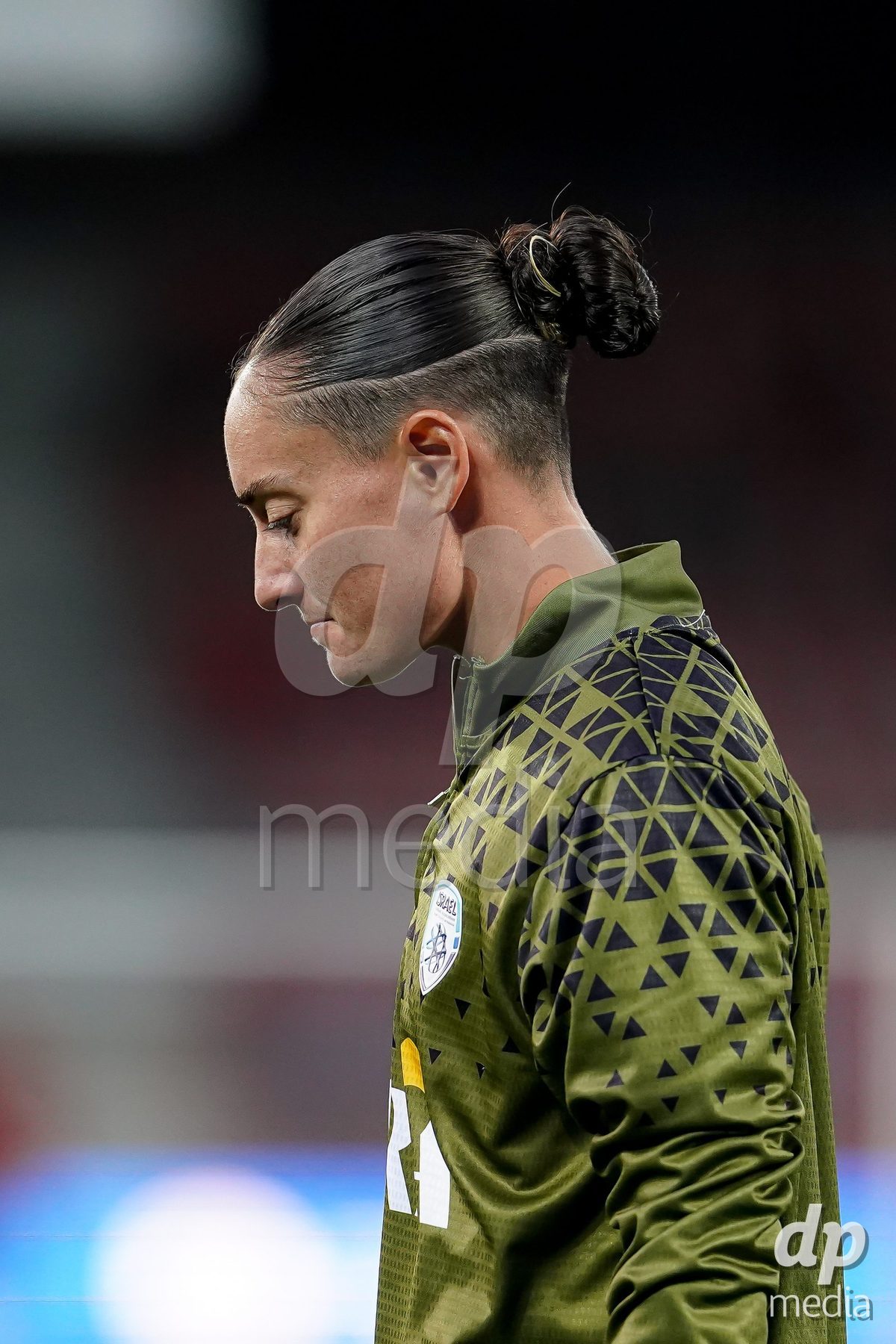 SION, SWITZERLAND - OCTOBER 13: Players of Israel warming up during the FIFA Women´s World Cup European Qualifiers match between Switzerland and Israel at Stade de Tourbillon on October 13, 2026 in Sion, Switzerland.