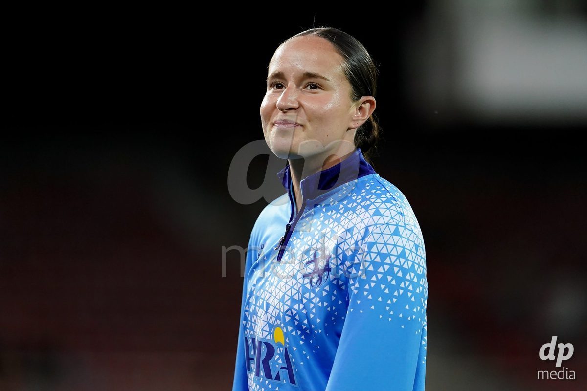 SION, SWITZERLAND - OCTOBER 13: Players of Israel warming up during the FIFA Women´s World Cup European Qualifiers match between Switzerland and Israel at Stade de Tourbillon on October 13, 2026 in Sion, Switzerland.