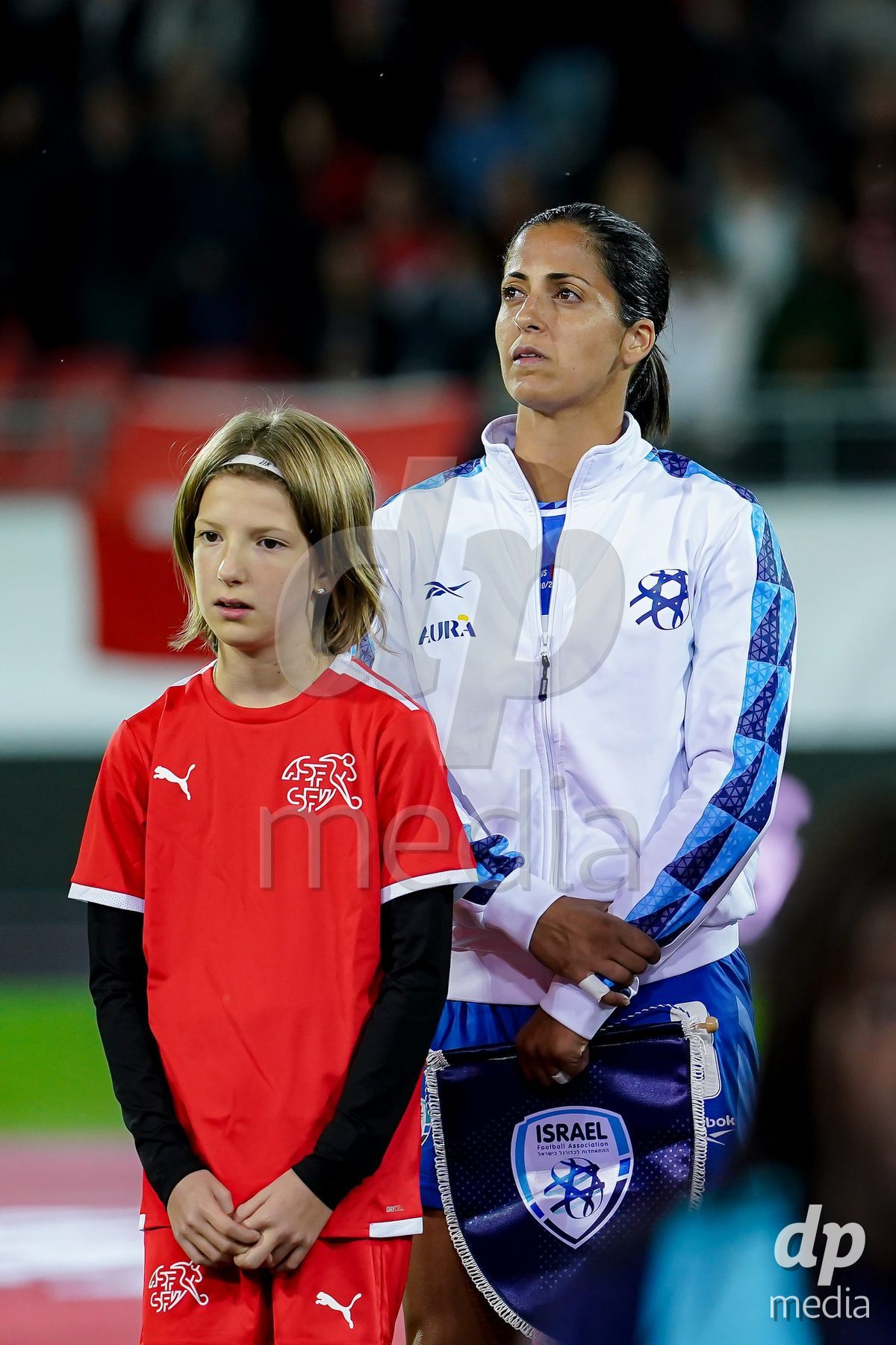 SION, SWITZERLAND - OCTOBER 13: Players of Israel during the FIFA Women´s World Cup European Qualifiers match between Switzerland and Israel at Stade de Tourbillon on October 13, 2026 in Sion, Switzerland.