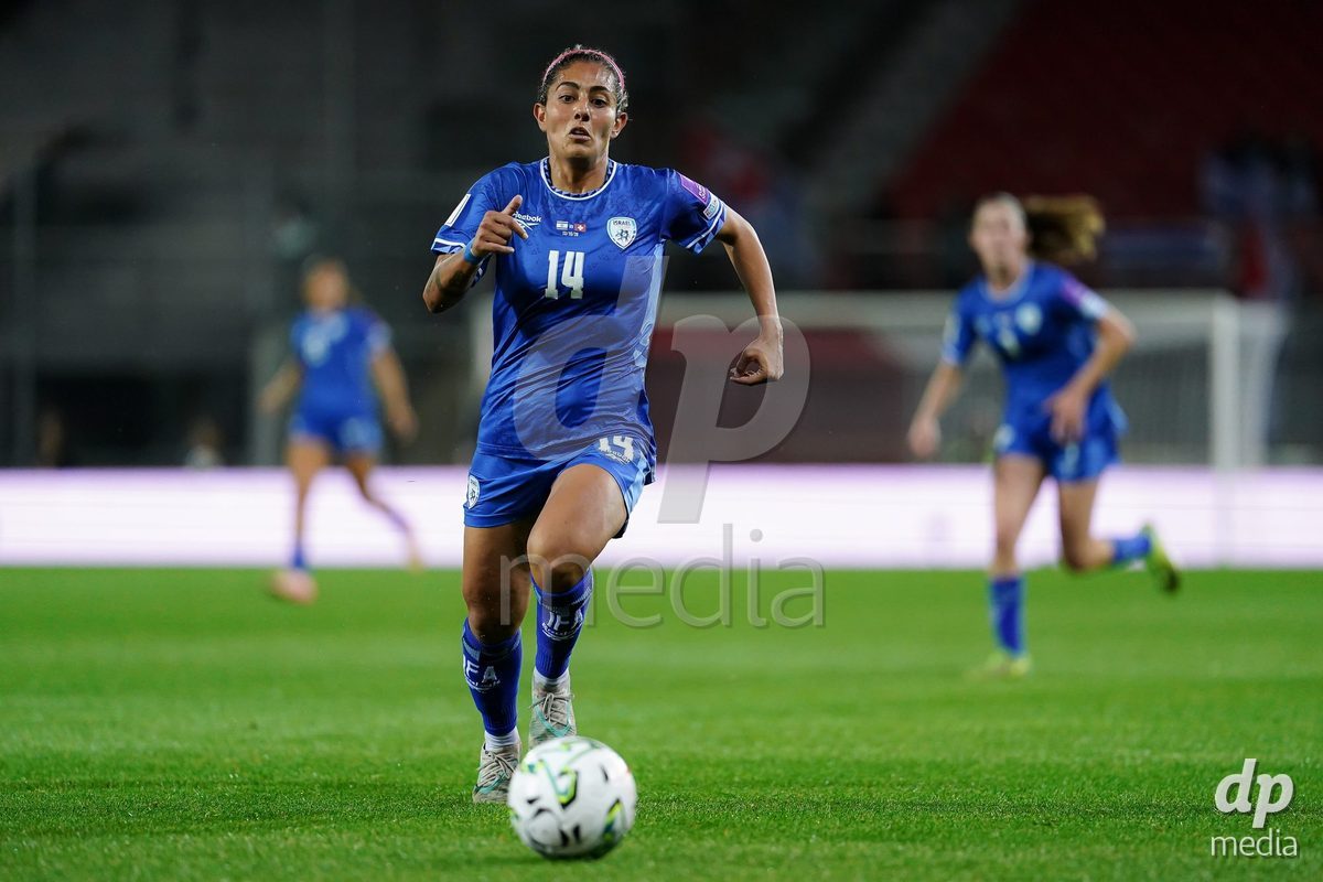 SION, SWITZERLAND - OCTOBER 13: Marian Awad of Israel during the FIFA Women´s World Cup European Qualifiers match between Switzerland and Israel at Stade de Tourbillon on October 13, 2026 in Sion, Switzerland.