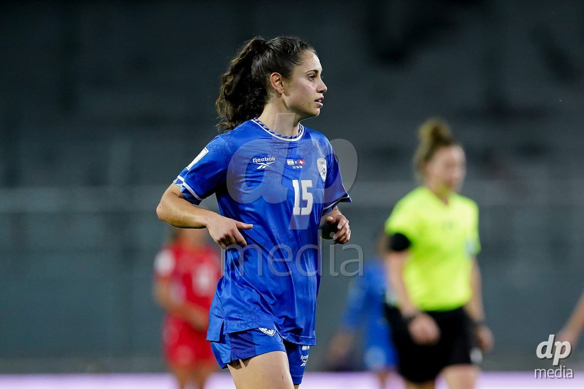 SION, SWITZERLAND - OCTOBER 13: Vital Kats of Israel during the FIFA Women´s World Cup European Qualifiers match between Switzerland and Israel at Stade de Tourbillon on October 13, 2026 in Sion, Switzerland.