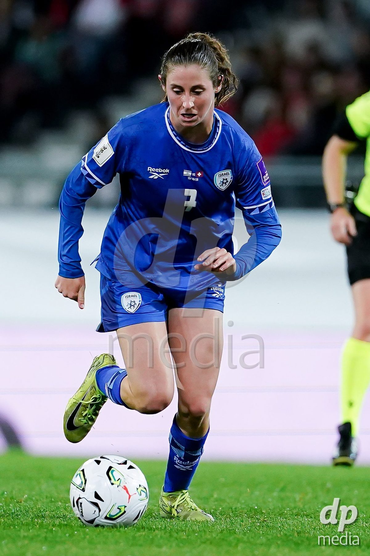 SION, SWITZERLAND - OCTOBER 13: Talia Sommer of Israel controls the ball during the FIFA Women´s World Cup European Qualifiers match between Switzerland and Israel at Stade de Tourbillon on October 13, 2026 in Sion, Switzerland.