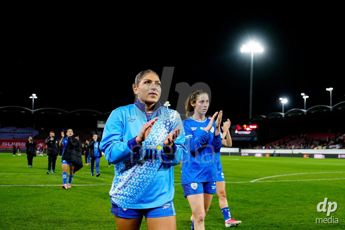 SION, SWITZERLAND - OCTOBER 13: Players of Israel after the FIFA Women´s World Cup European Qualifiers match between Switzerland and Israel at Stade de Tourbillon on October 13, 2026 in Sion, Switzerland.