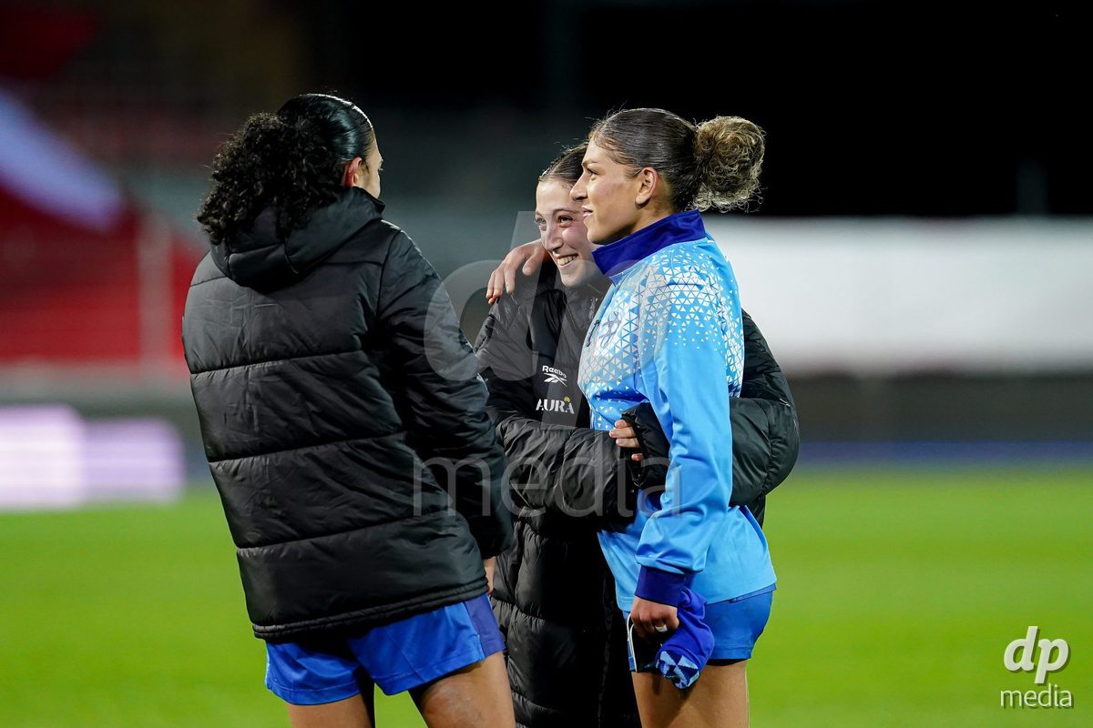 SION, SWITZERLAND - OCTOBER 13: Players of Israel after the FIFA Women´s World Cup European Qualifiers match between Switzerland and Israel at Stade de Tourbillon on October 13, 2026 in Sion, Switzerland.