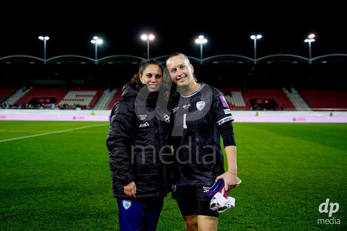 SION, SWITZERLAND - OCTOBER 13: Players of Israel after the FIFA Women´s World Cup European Qualifiers match between Switzerland and Israel at Stade de Tourbillon on October 13, 2026 in Sion, Switzerland.