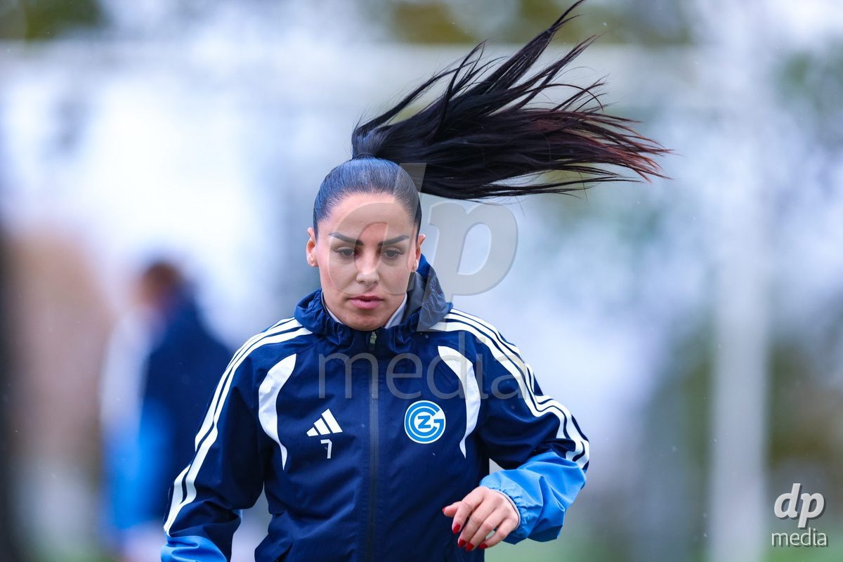 THUN, SWITZERLAND - OCTOBER 25: Qendresa Krasniqi from the GC Frauenfussball from the GC Frauenfussball during the warm-up befored the AXA Women's Cup match between FC Thun and GC Frauenfussball at Visana Stadion on October 25, 2026 in Thun, Switzerland.
