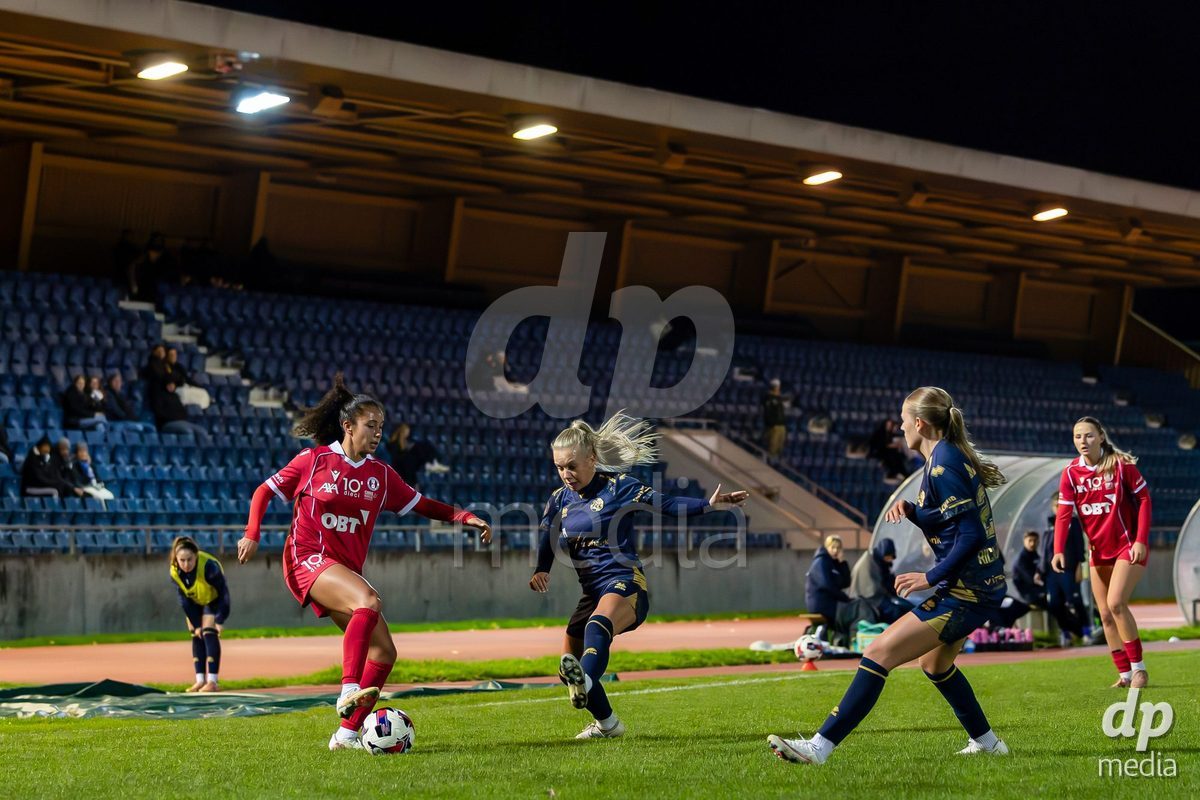 LUZERN, SWITZERLAND - OCTOBER 24: 11 Ramona Kannady of FC Rapperswil-Jona in action with the ball during the AXA Women's Cup match between FC Luzern and FC Rapperswil-Jona at Hubelmatt on October 24, 2026 in Luzern, Switzerland.