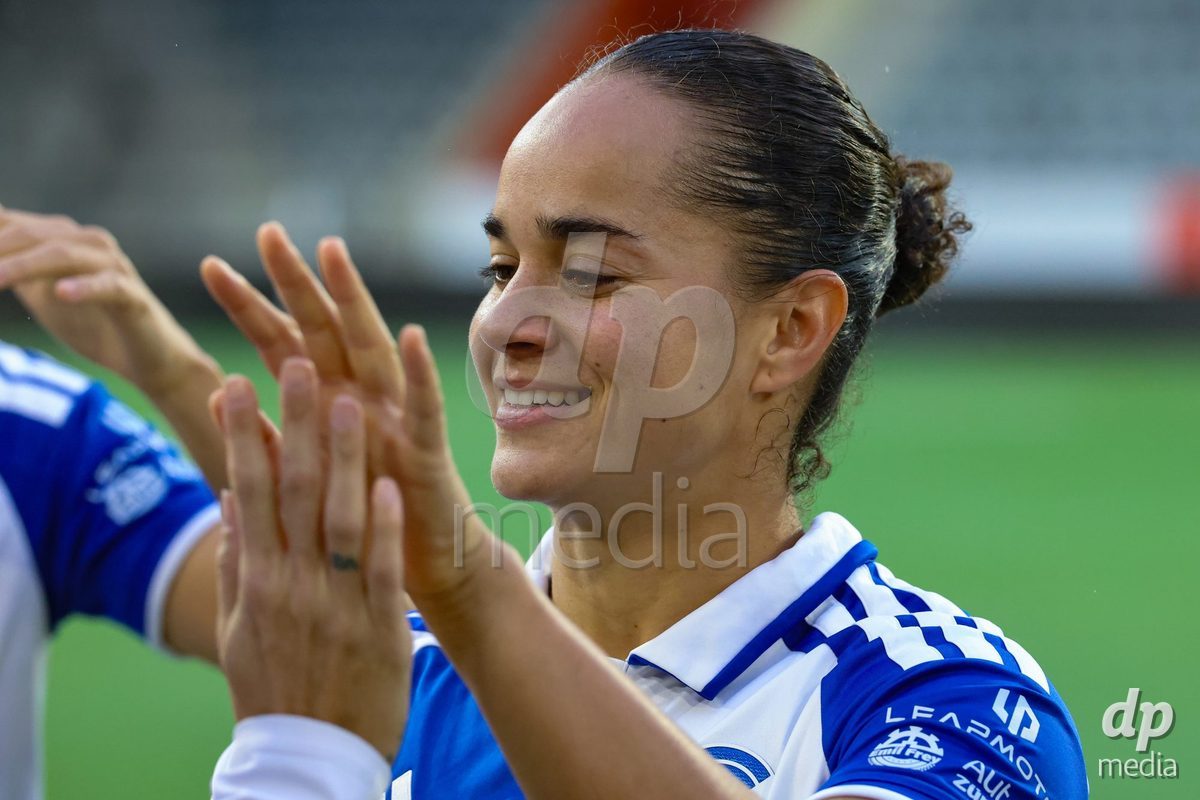 THUN, SWITZERLAND - OCTOBER 25: Kayla McKenna from the GC Frauenfussball during the AXA Women's Cup match between FC Thun and GC Frauenfussball at Visana Stadion on October 25, 2026 in Thun, Switzerland.