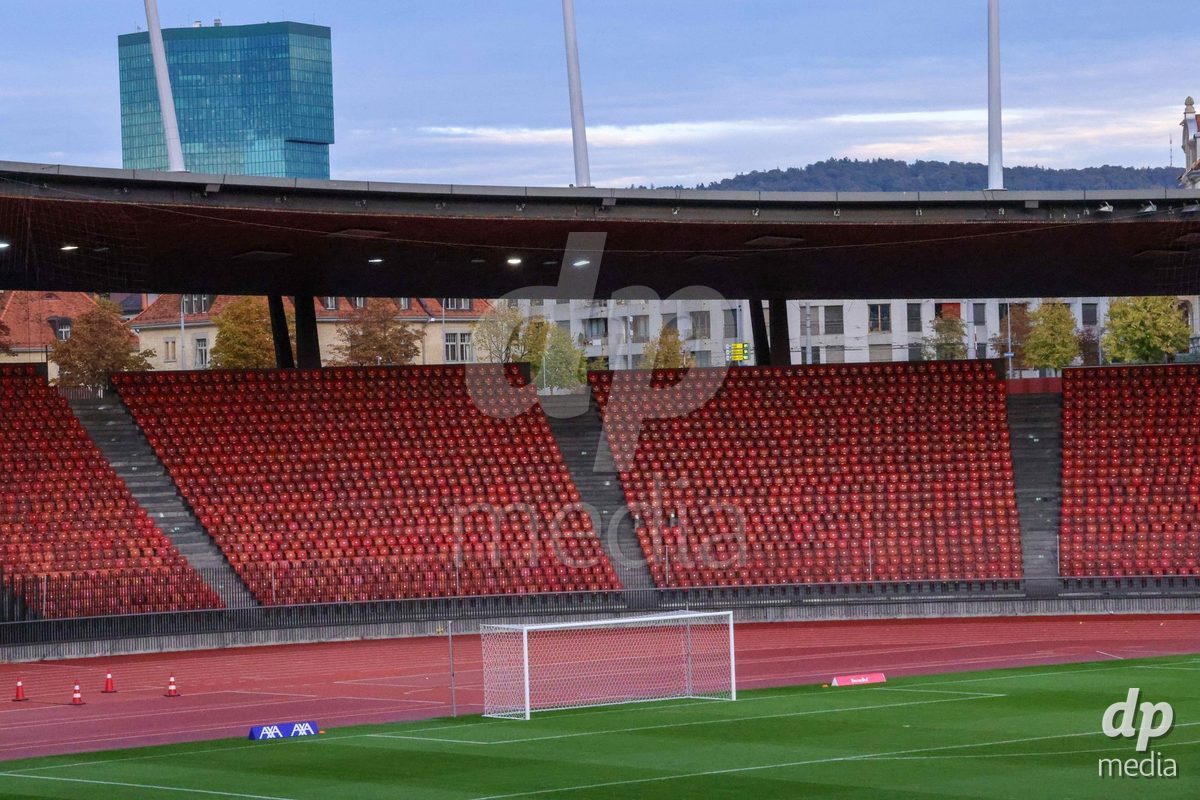 ZURICH, SWITZERLAND - OCTOBER 16: General view during the AXA Women's Super League match between FC Zurich and FC St. Gallen 1879 at Letzigrund on October 16, 2026 in Zurich, Switzerland.