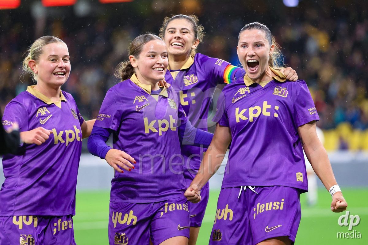 BERN, SWITZERLAND - OCTOBER 17: Maria Jiménez from the BSC YB Frauen celebrating after scoring a goal during the AXA Women's Super League match between BSC YB Frauen and GC Frauenfussball at Wankdorf Stadion on October 17, 2026 in Bern, Switzerland.
