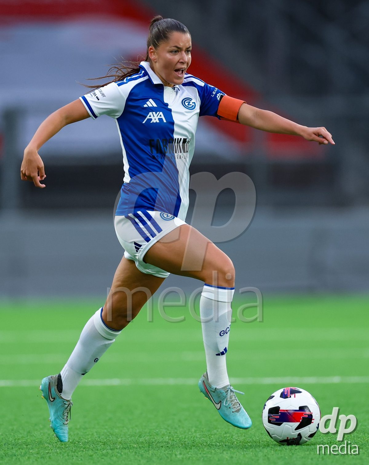 BERN, SWITZERLAND - OCTOBER 17: Luna Lempérière from the GC Frauenfussball during the AXA Women's Super League match between BSC YB Frauen and GC Frauenfussball at Wankdorf Stadion on October 17, 2026 in Bern, Switzerland.