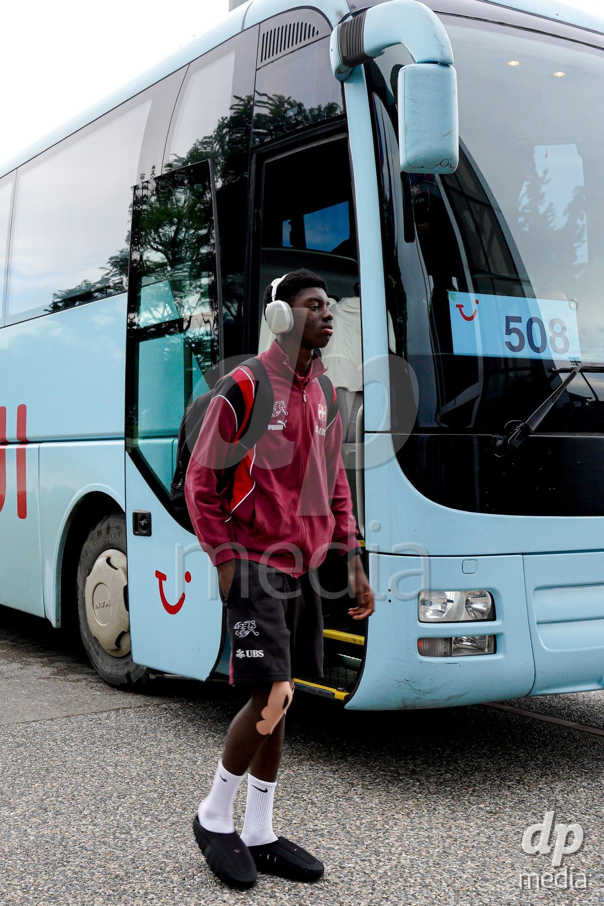 SIDE, TURKIYE - OCTOBER 28: Players of Switzerland arrival prior to the International Friendly match between Switzerland and Turkiye at Emirhan Sport Complex on October 28, 2026 in Side, Turkiye.