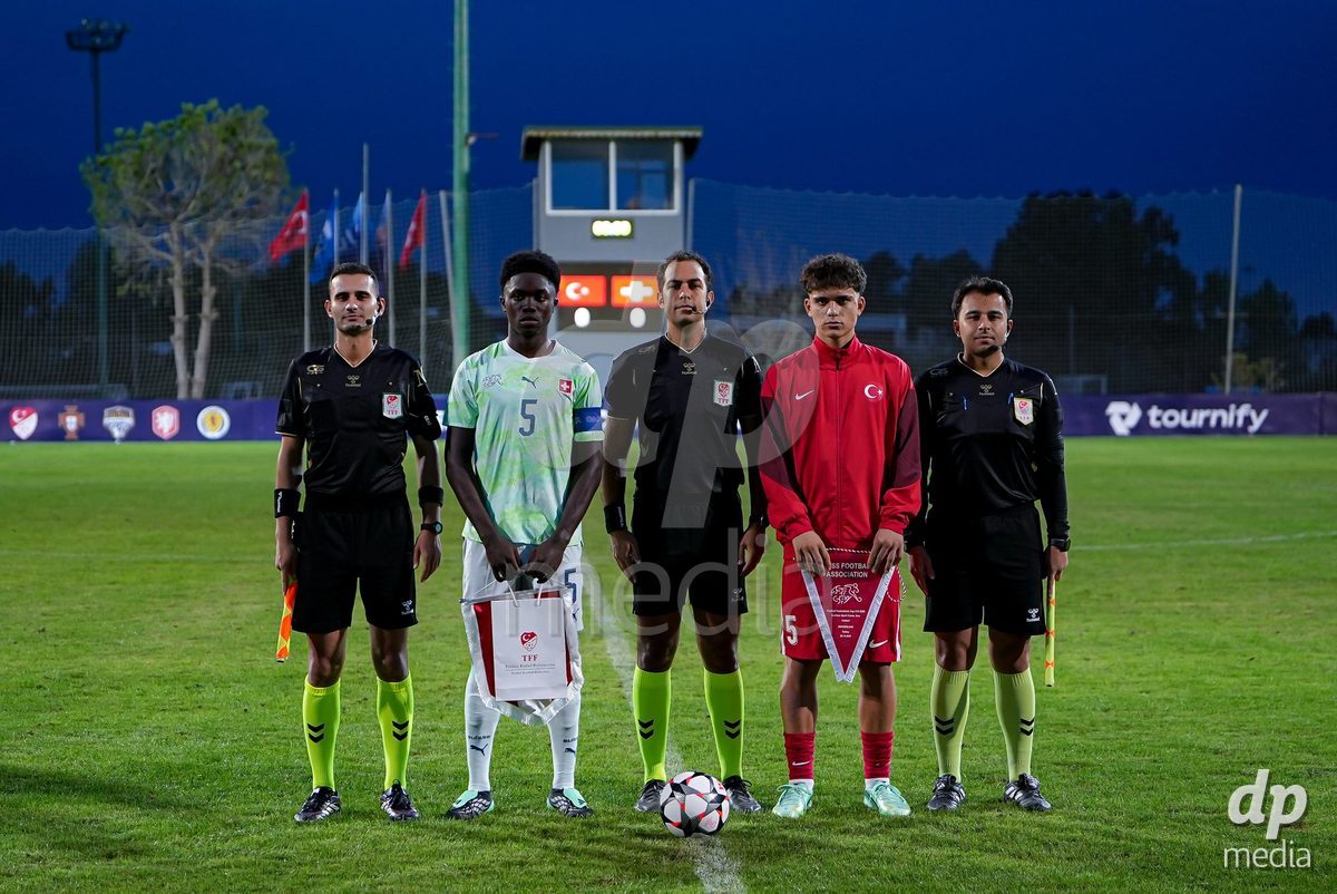 SIDE, TURKIYE - OCTOBER 28: Meudje Manuel of Switzerland during the International Friendly match between Switzerland and Turkiye at Emirhan Sport Complex on October 28, 2026 in Side, Turkiye.