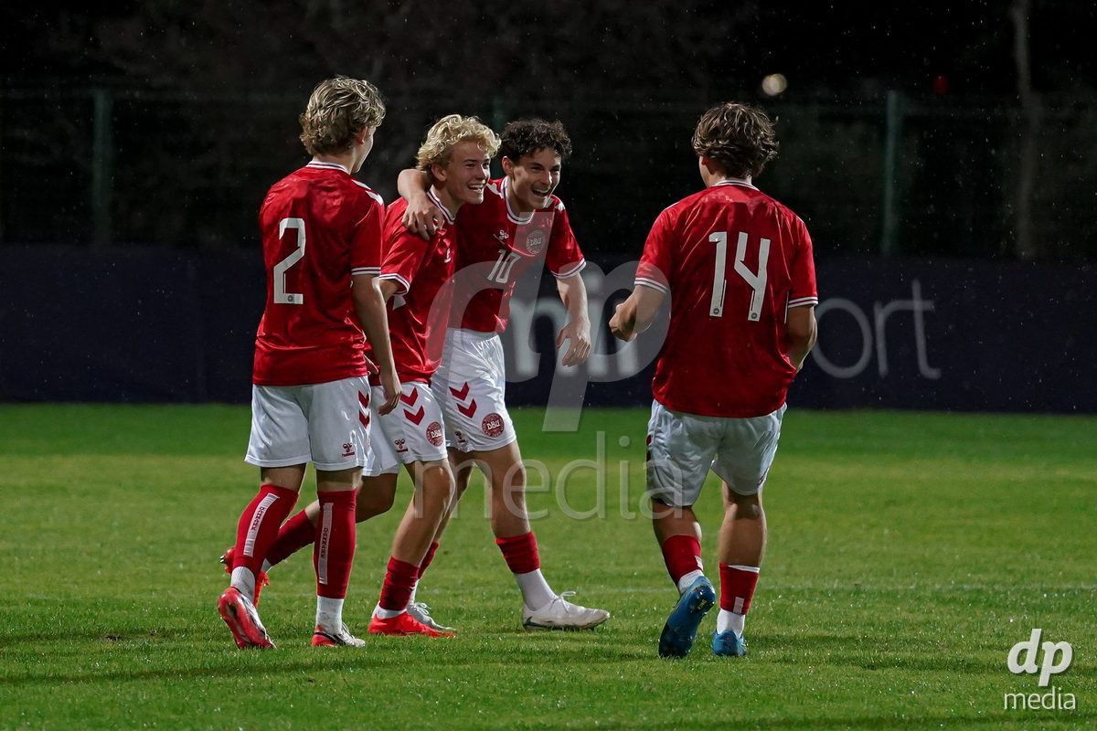 SIDE, TURKIYE - OCTOBER 28: Yousef Amara of Denmark celebrating with team after scoring during the International Friendly match between Denmark U16 and Saudi Arabia U16 at Emirhan Sport Complex on October 28, 2026 in Side, Turkiye.