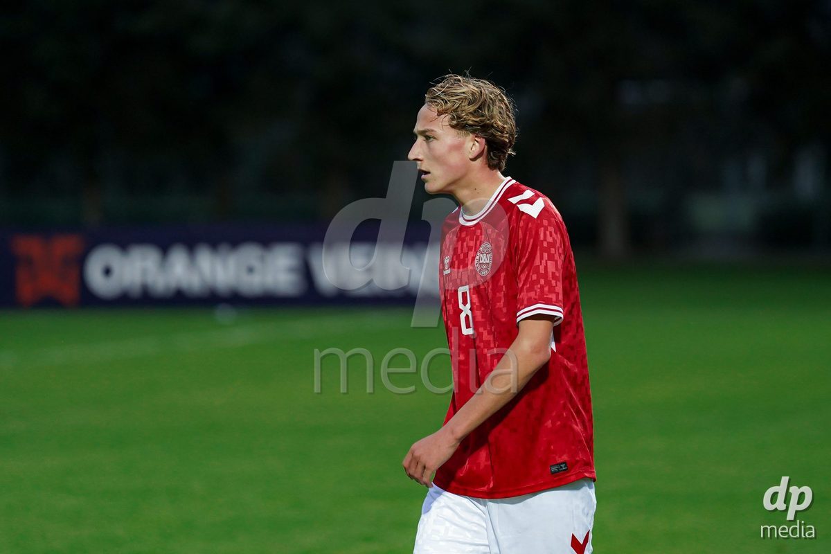 SIDE, TURKIYE - OCTOBER 28: William Friis of Denmark during the International Friendly match between Denmark U16 and Saudi Arabia U16 at Emirhan Sport Complex on October 28, 2026 in Side, Turkiye.