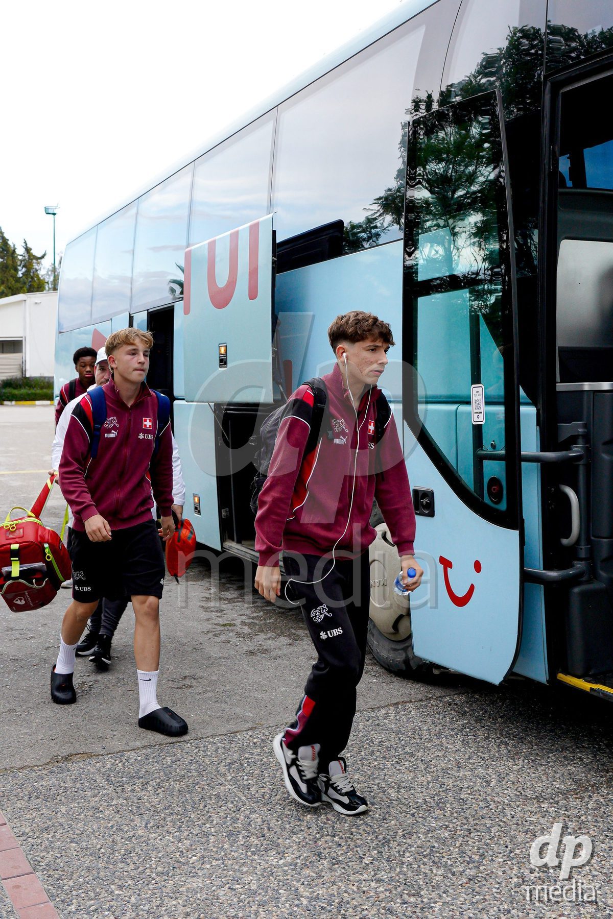 SIDE, TURKIYE - OCTOBER 28: Players of Switzerland arrival prior to the International Friendly match between Switzerland and Turkiye at Emirhan Sport Complex on October 28, 2026 in Side, Turkiye.