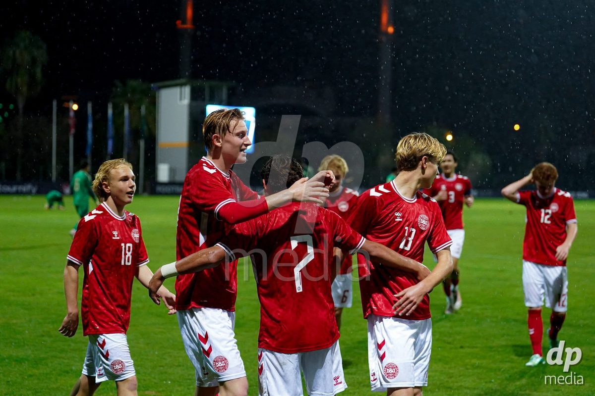 SIDE, TURKIYE - OCTOBER 28: Frederik Abrahamsen of Denmark celebrating with team during the International Friendly match between Denmark U16 and Saudi Arabia U16 at Emirhan Sport Complex on October 28, 2026 in Side, Turkiye.