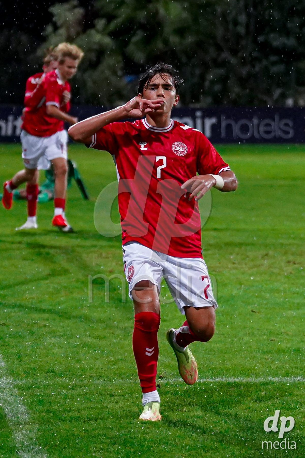 SIDE, TURKIYE - OCTOBER 28: Frederik Abrahamsen of Denmark celebrating during the International Friendly match between Denmark U16 and Saudi Arabia U16 at Emirhan Sport Complex on October 28, 2026 in Side, Turkiye.