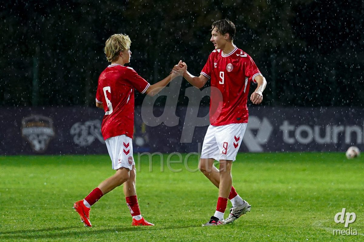 SIDE, TURKIYE - OCTOBER 28: Players of Denmark celebrating during the International Friendly match between Denmark U16 and Saudi Arabia U16 at Emirhan Sport Complex on October 28, 2026 in Side, Turkiye.