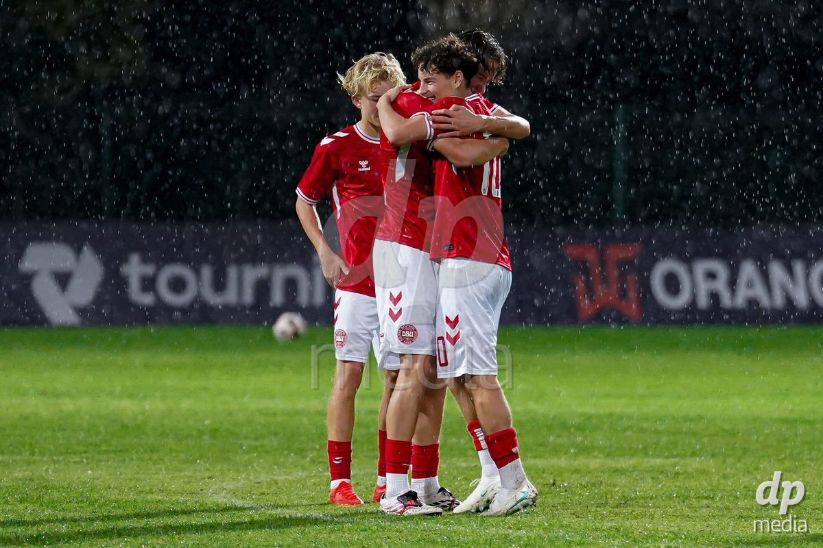 SIDE, TURKIYE - OCTOBER 28: Players of Denmark celebrating during the International Friendly match between Denmark U16 and Saudi Arabia U16 at Emirhan Sport Complex on October 28, 2026 in Side, Turkiye.
