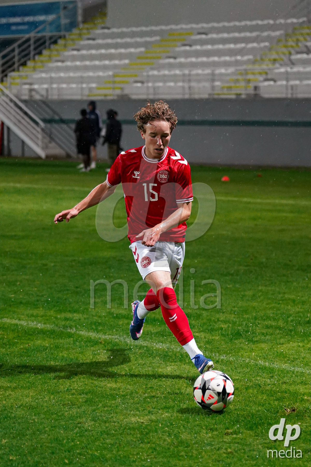 SIDE, TURKIYE - OCTOBER 28: August Termansen of Denmark controls the ball during the International Friendly match between Denmark U16 and Saudi Arabia U16 at Emirhan Sport Complex on October 28, 2026 in Side, Turkiye.