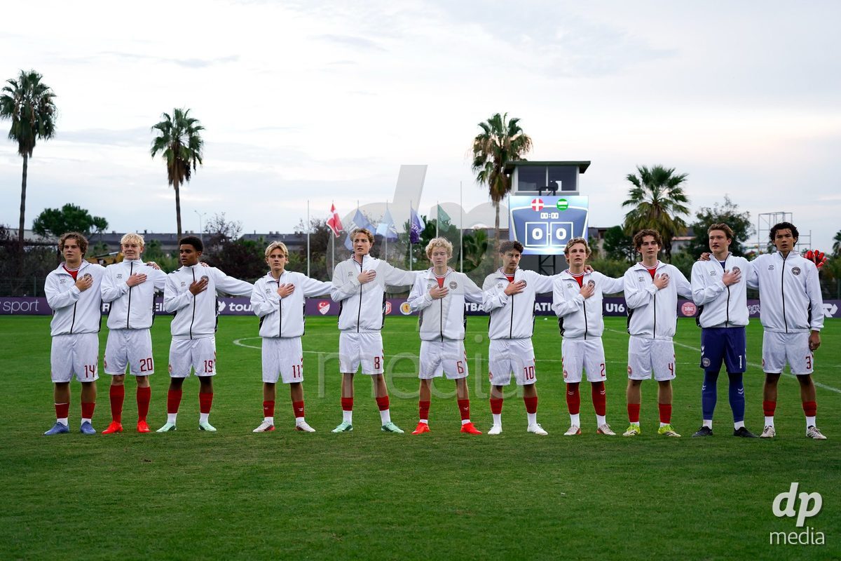 SIDE, TURKIYE - OCTOBER 28: Players of Denmark during the International Friendly match between Denmark U16 and Saudi Arabia U16 at Emirhan Sport Complex on October 28, 2026 in Side, Turkiye.