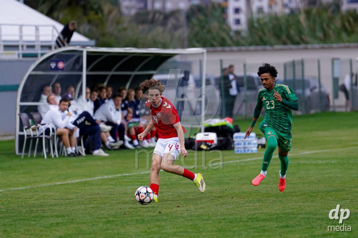 SIDE, TURKIYE - OCTOBER 28: Villads Peltola of Denmark controls the ball during the International Friendly match between Denmark U16 and Saudi Arabia U16 at Emirhan Sport Complex on October 28, 2026 in Side, Turkiye.